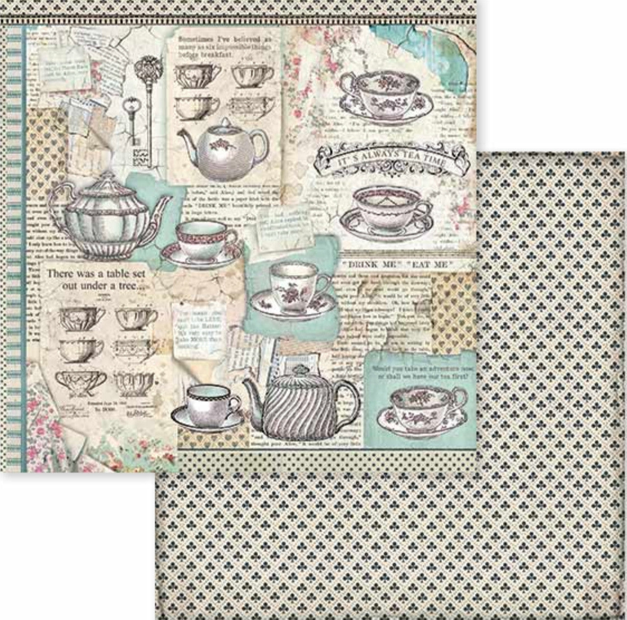 Stamperia Alice in Wonderland Paper Pack 12” x 12”