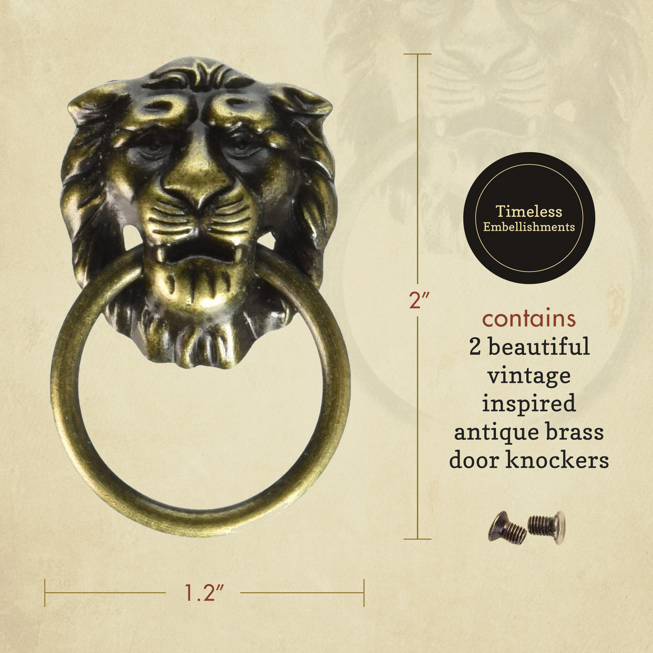 Graphic 45 Antique Brass Door Knockers - Kreative Kreations