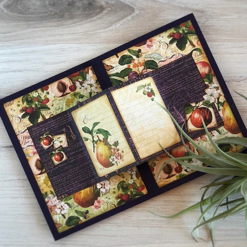 Graphic 45 2020 Fruit & Flora Center Pop-Out maandelijkse kaartenset deel 4