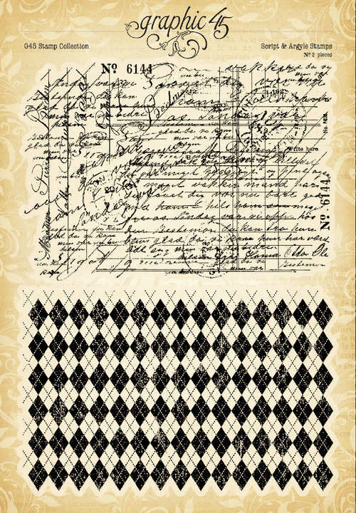 Grafische 45 Script- en Argyle-stempels