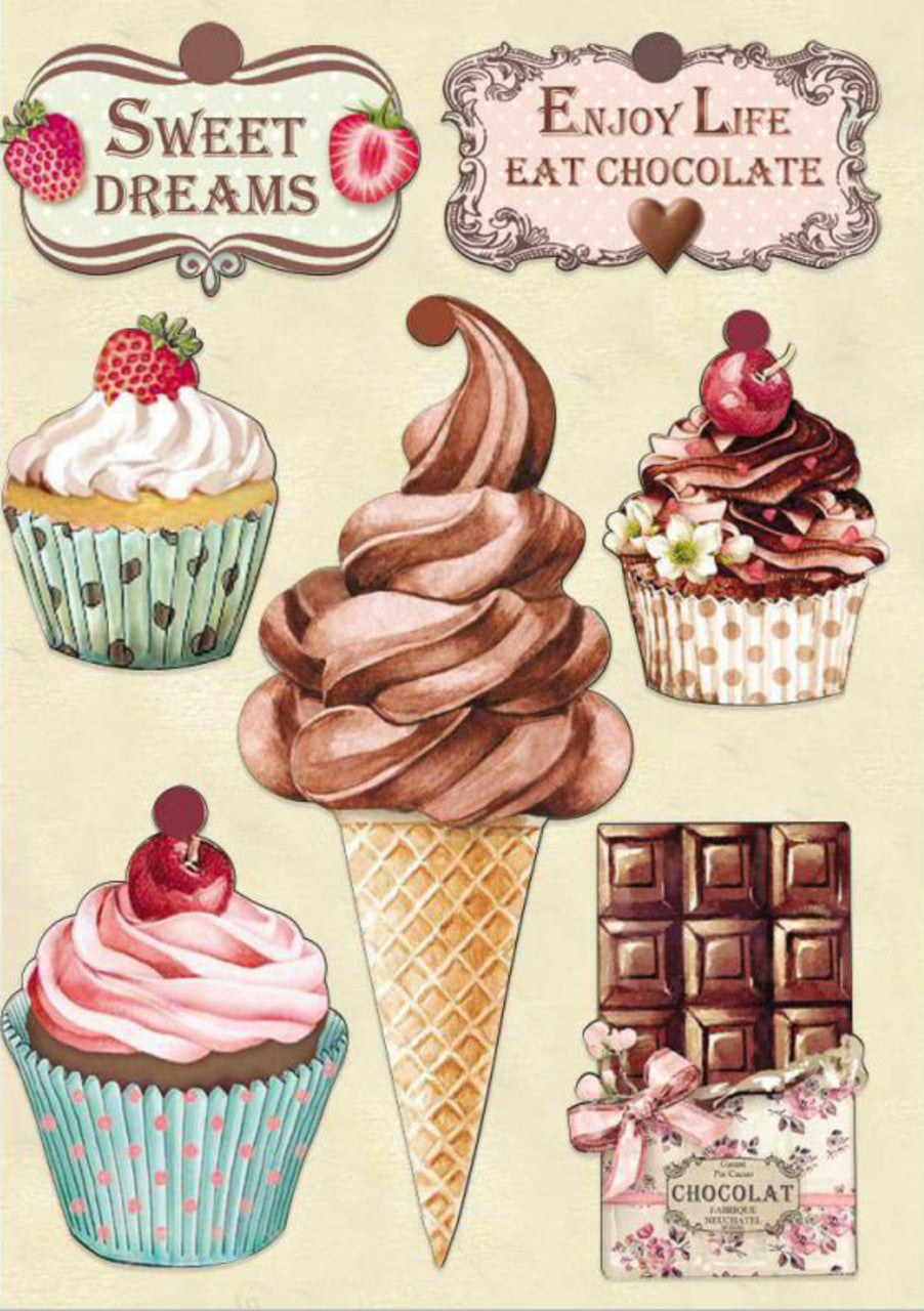 Stamperia Sweety Colored Wooden Shapes