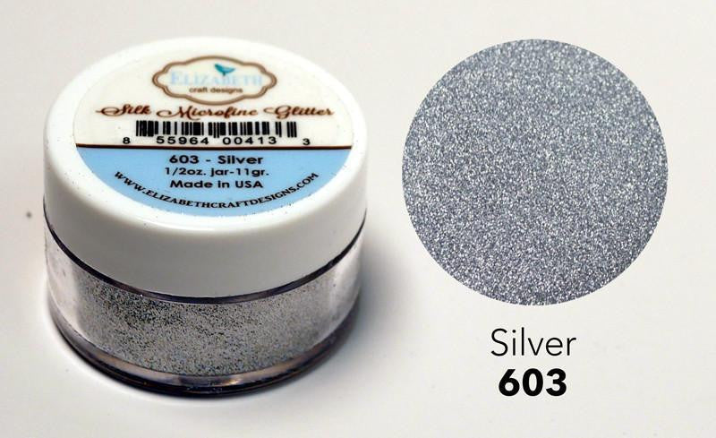 Elizabeth Craft Designs Silk Microfine Glitter - Silver 0.5oz