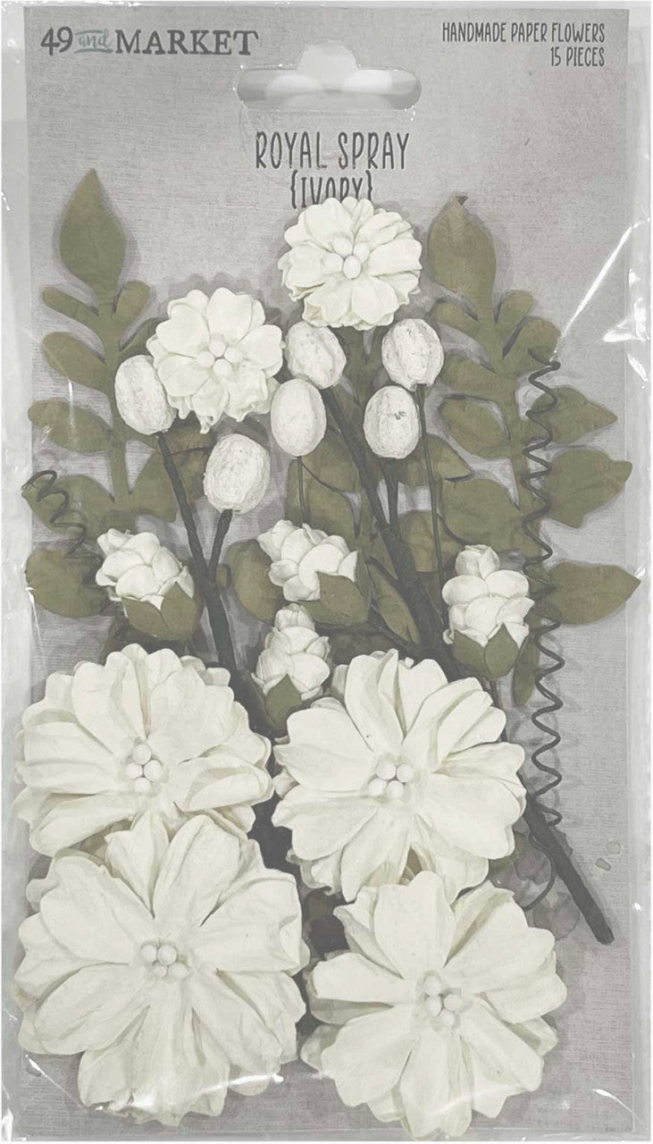 49 & Market Royal Spray Ivory Flowers