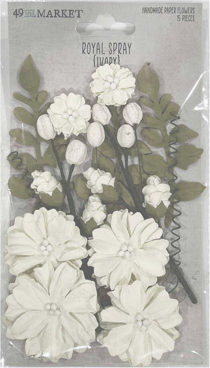 49 & Market Royal Spray Ivory Flowers