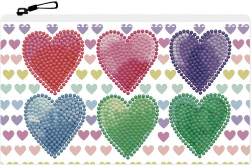 Diamond Dotz Love Hearts Zipper Pouch