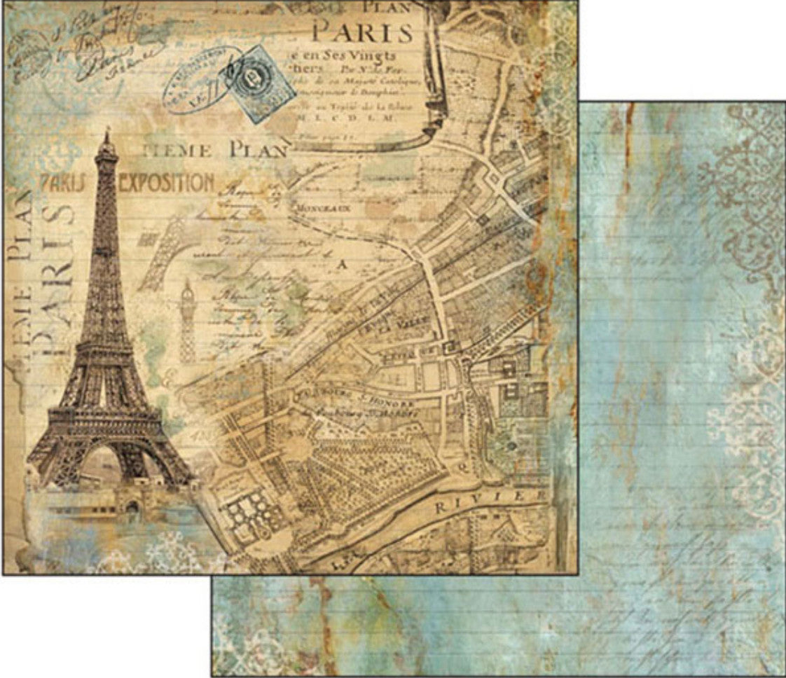 Colección de papel Stamperia Double Face 8” x 8” - Alrededor del mundo