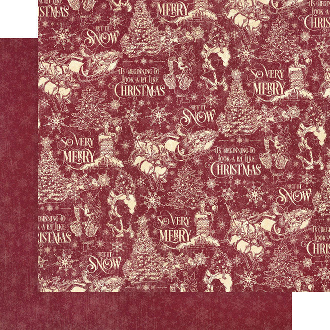 Graphic 45 Let It Snow 12” x 12” Patterns & Solids Pad