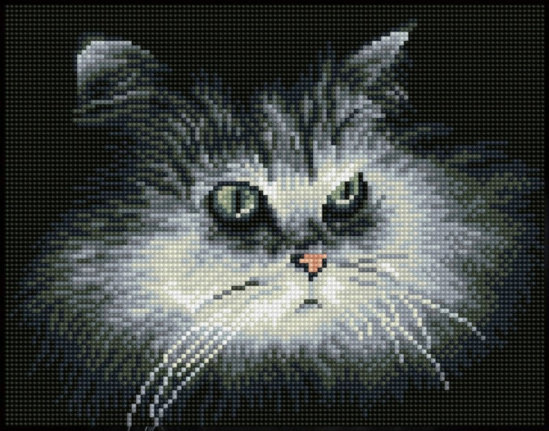 Diamond Dotz SQUARES Shadow Cat
