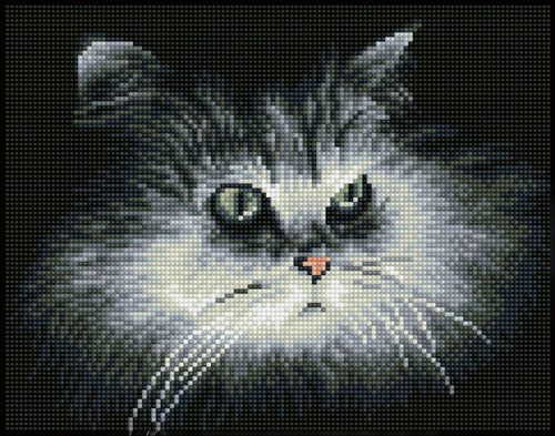 Diamond Dotz SQUARES Shadow Cat