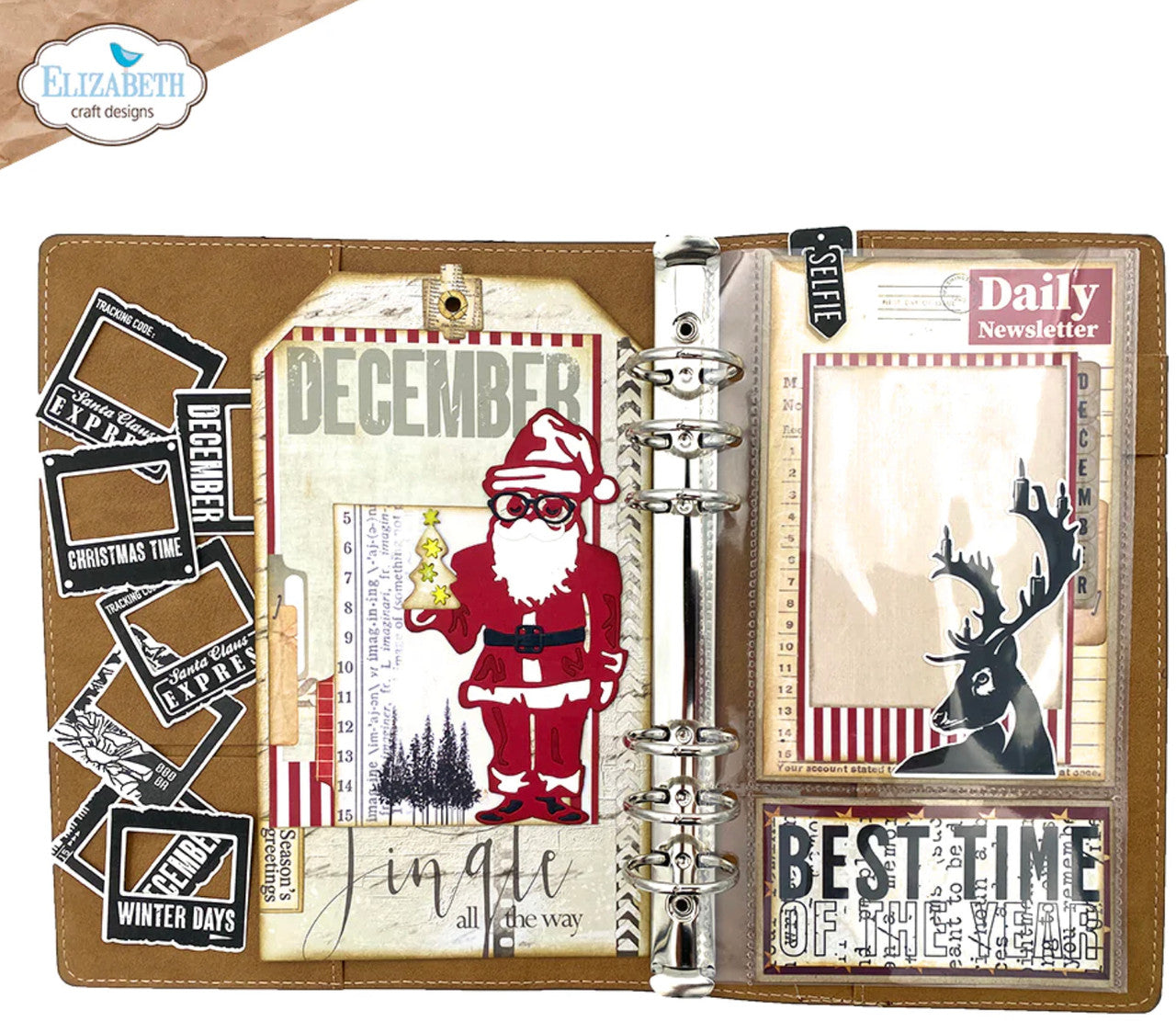 Elizabeth Craft Designs Juego de troqueles de metal con figuras navideñas