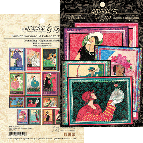 Graphic 45 Fashion Forward Journaling and Ephemera Cards