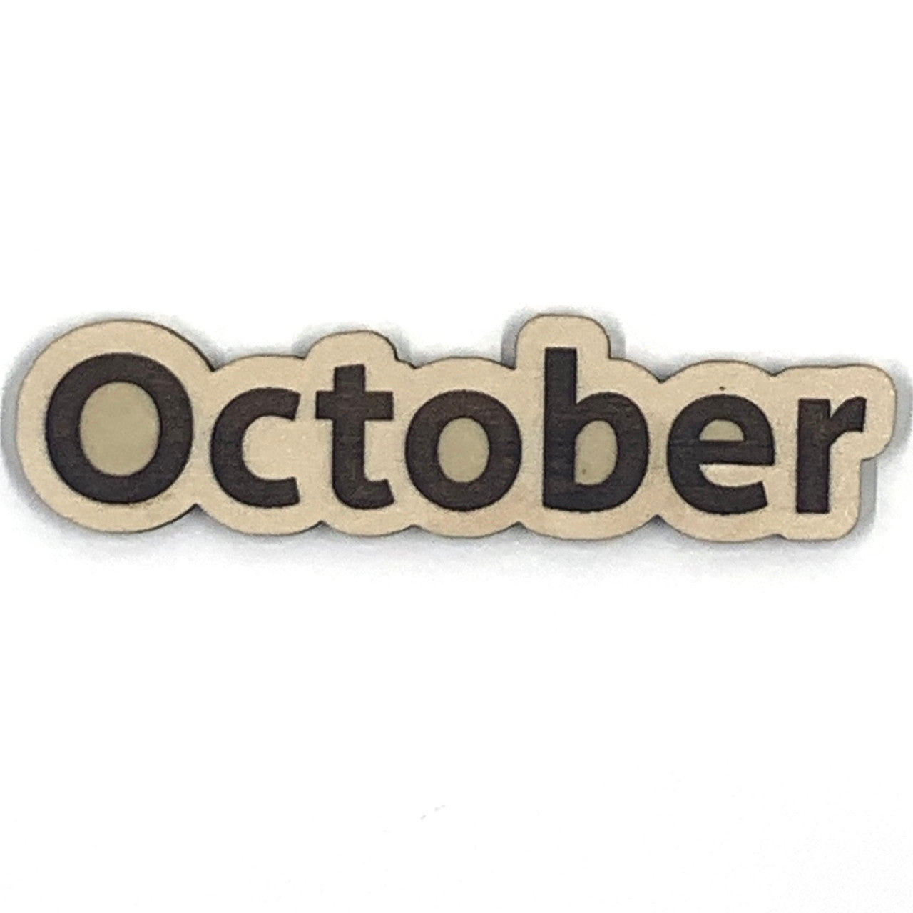 October Wooden Embellishment