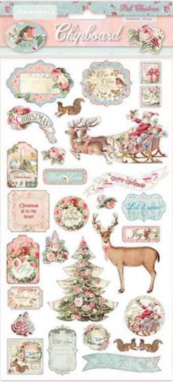 Stamperia Aglomerado Navideño Rosa