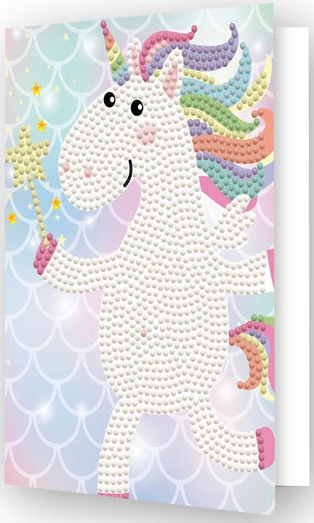 Deseo de unicornio Diamond Dotz Tarjetas de felicitación
