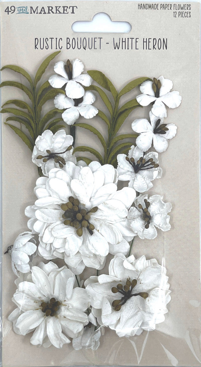 49 en markt rustieke boeketbloemen - witte reiger