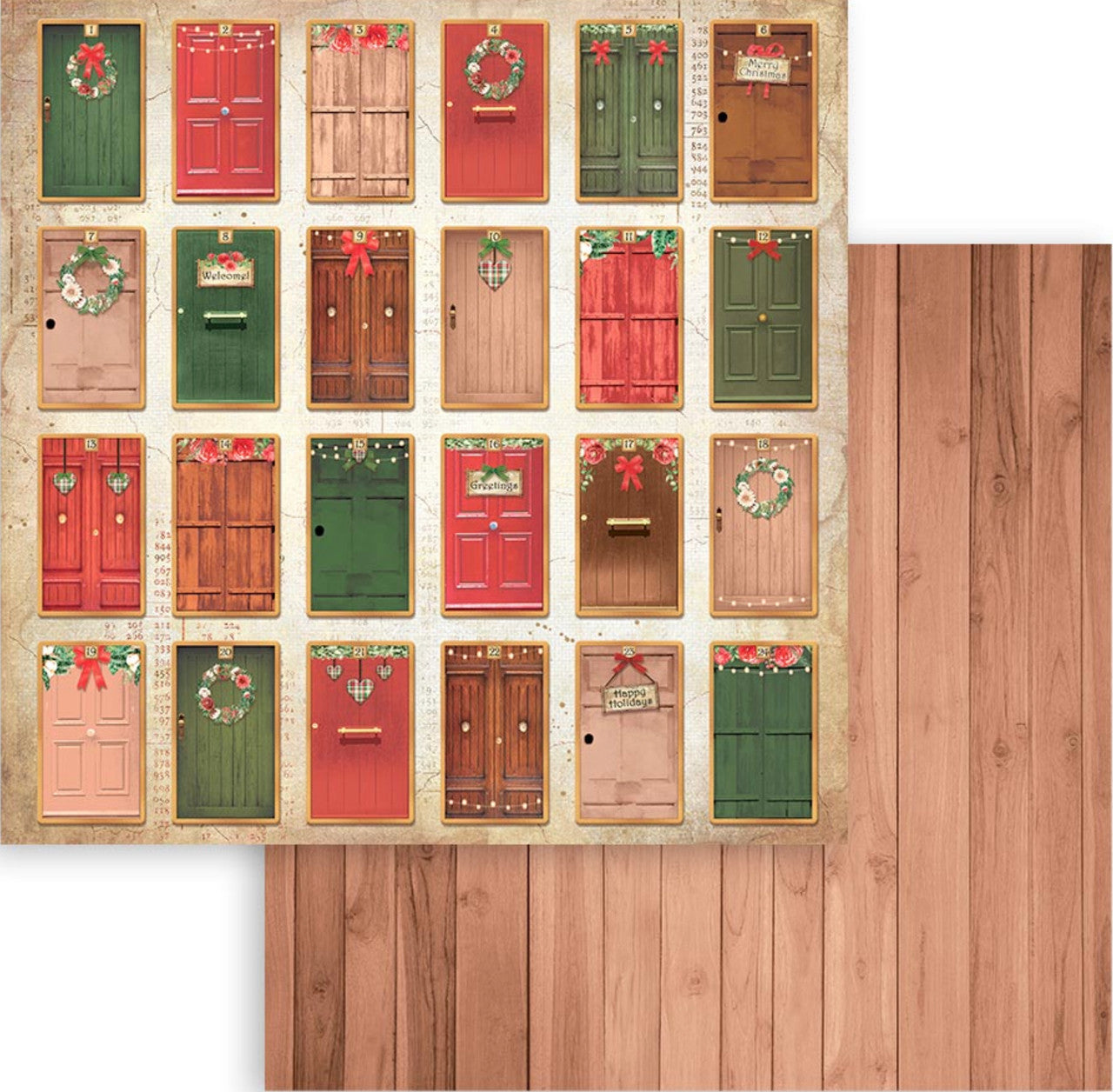 Stamperia Romantische Collectie - Huis voor de Feestdagen 30 x 30 cm Papiercollectie