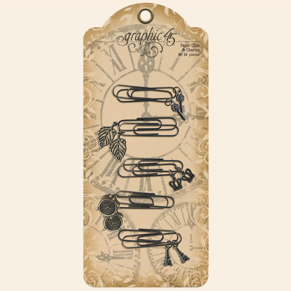 Graphic 45 Metal Paper Charm Clips