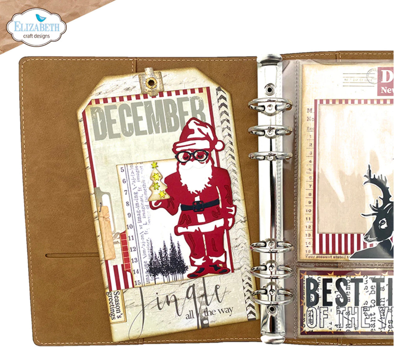 Elizabeth Craft Designs December Details-stempel