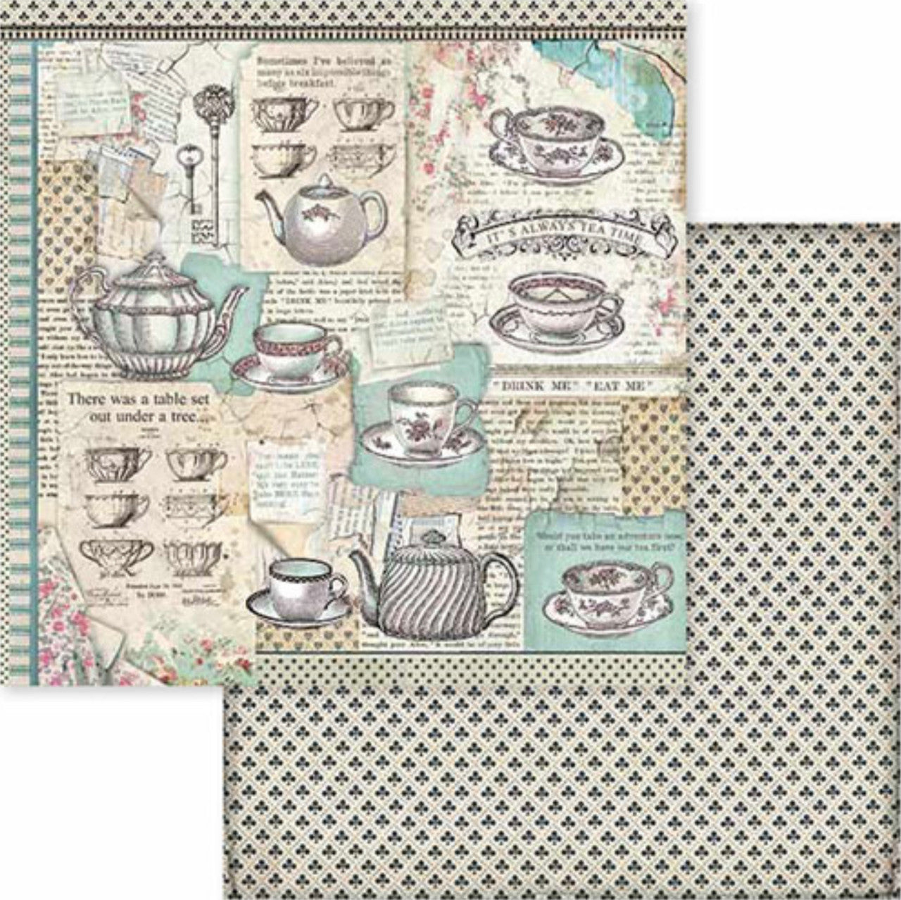 Stamperia Alicia en el País de las Maravillas Paquete de Papel 8" x 8"