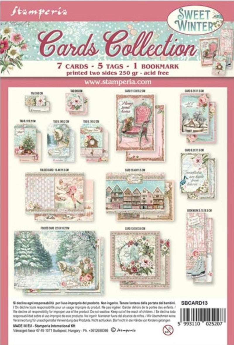 Stamperia Cards Collection - Sweet Winter