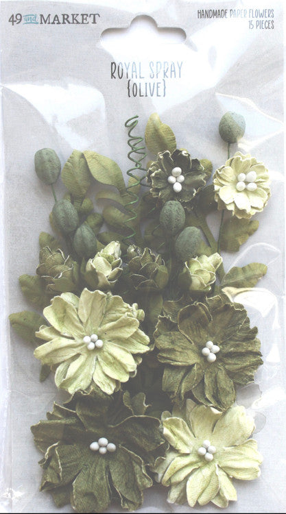 49 and Market Royal Spray Olive Flowers