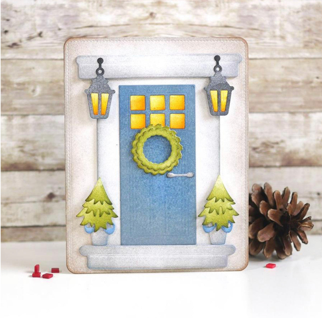 Elizabeth Craft Designs Juego de troqueles para puerta navideña