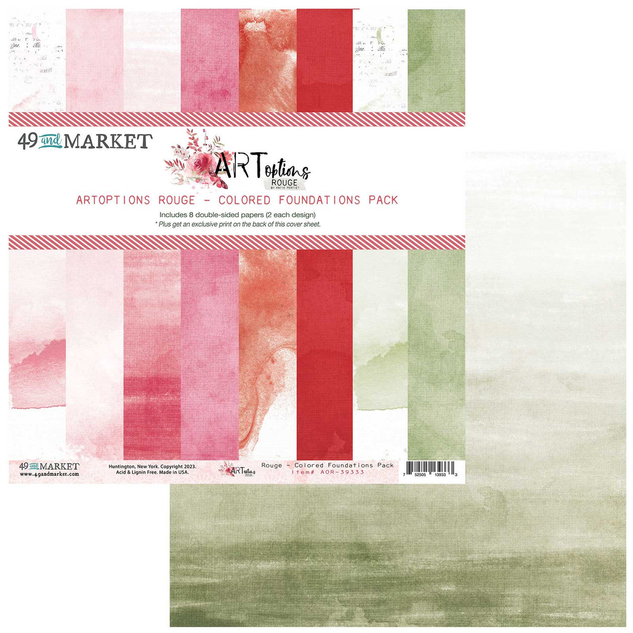 49 and Market ARToptions Rouge  12 x 12 Colored Foundations Pack