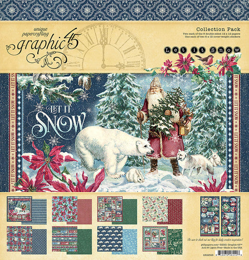 Graphic 45 Let It Snow 12” x 12” Collection Pack