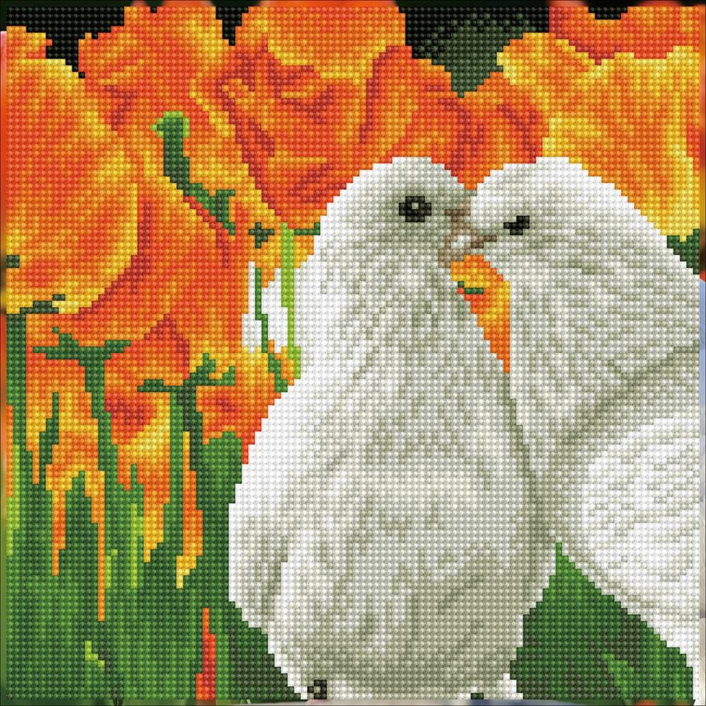 Diamond Dotz Kissing Doves