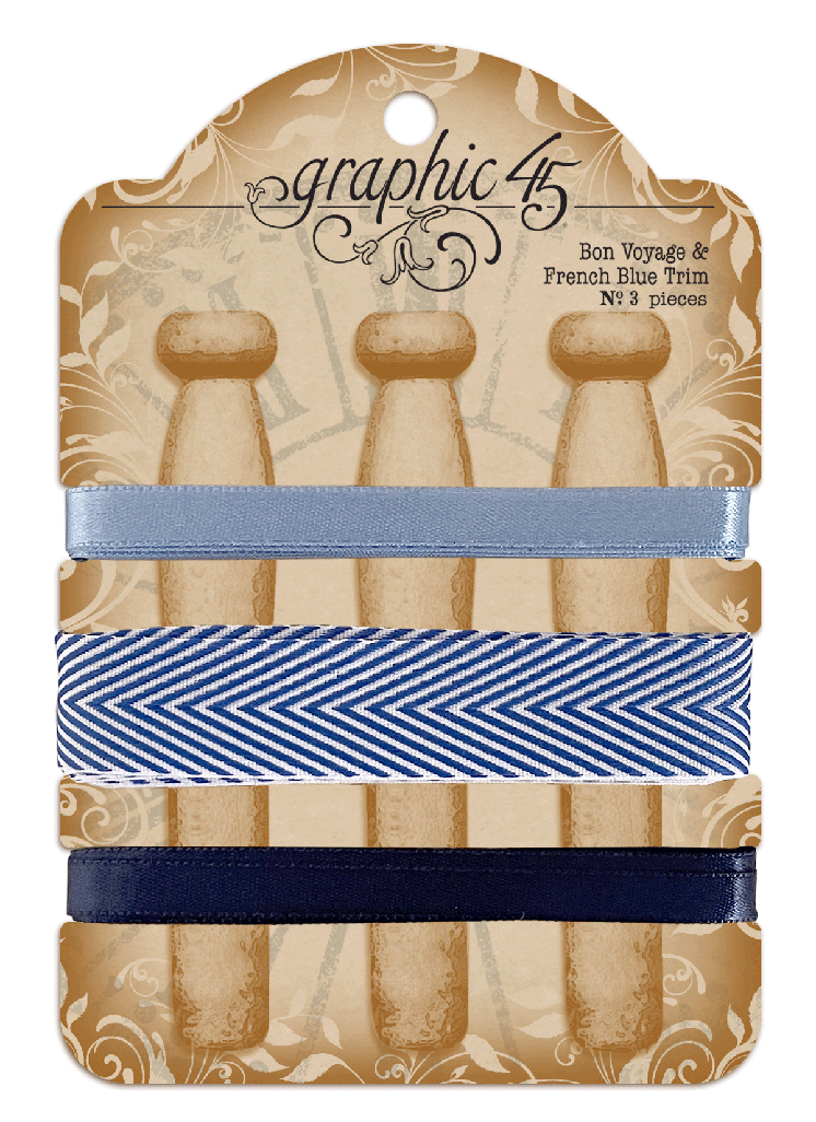Gráfico 45 Bon Voyage y ribete azul francés