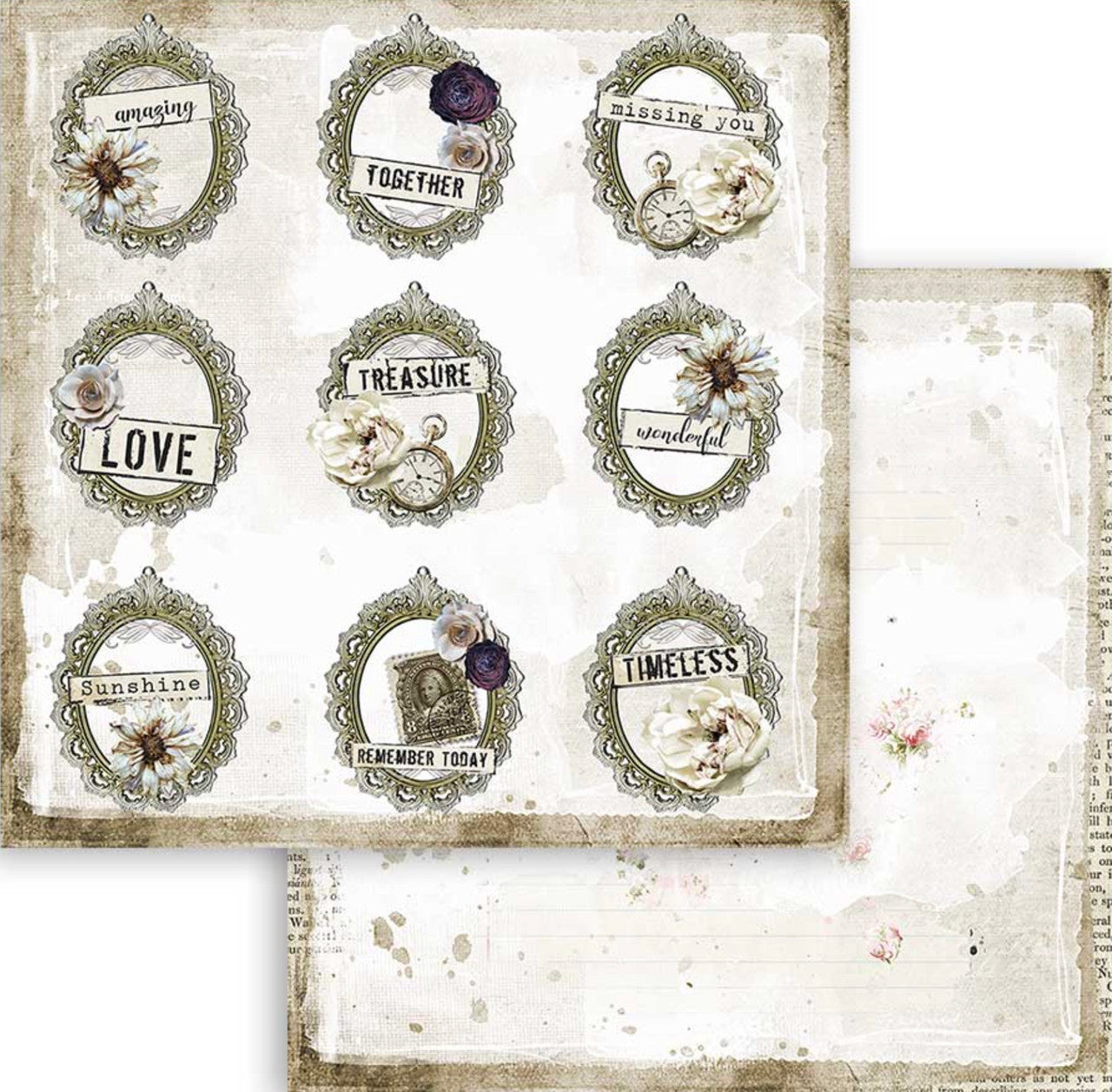 Stamperia Romantic Journal 12” x 12” Paper Collection