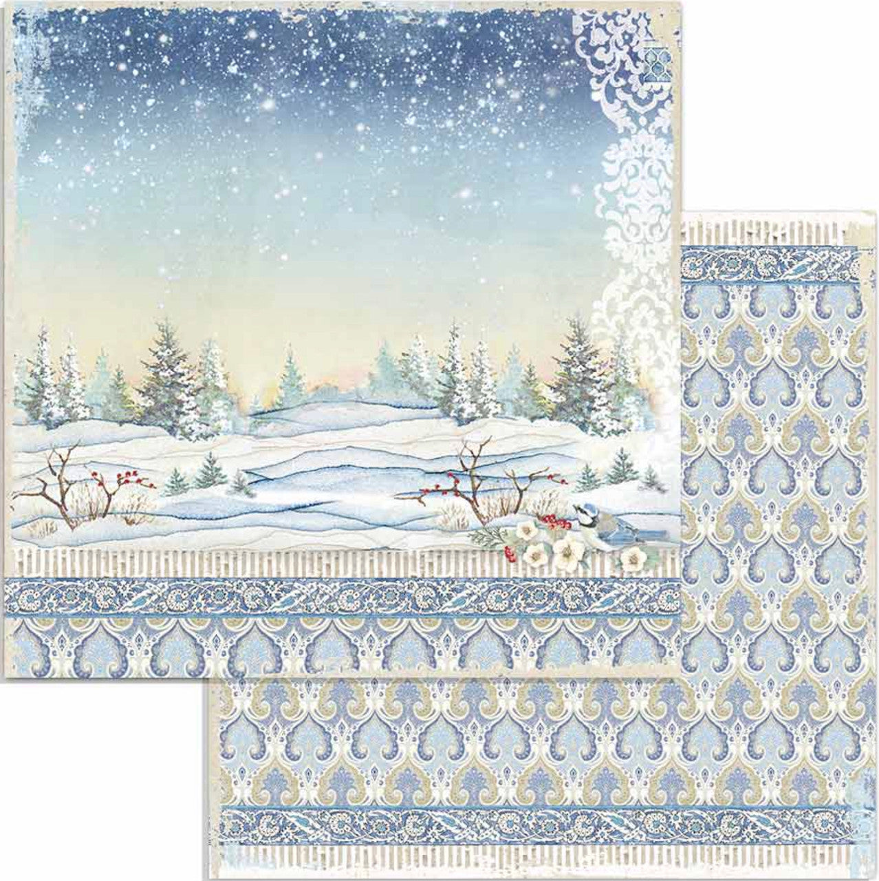 Stamperia Winter Tales Paquete de papel de doble cara 6" x 6"