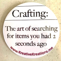 “Crafting Definition” Pin-Back Button