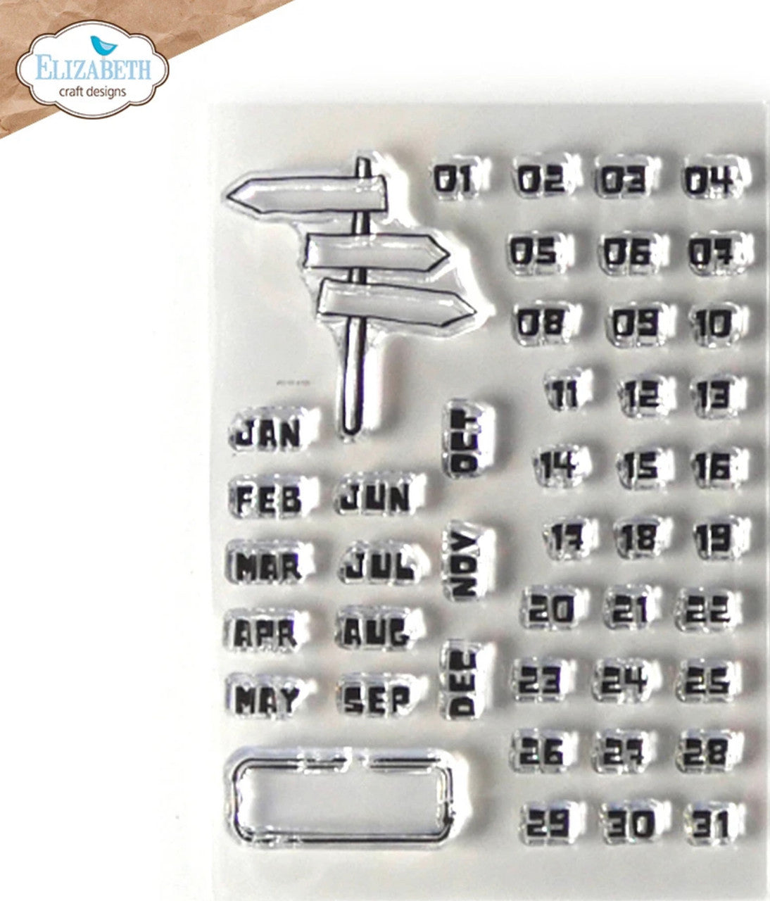 Elizabeth Craft alle datums duidelijke stempel