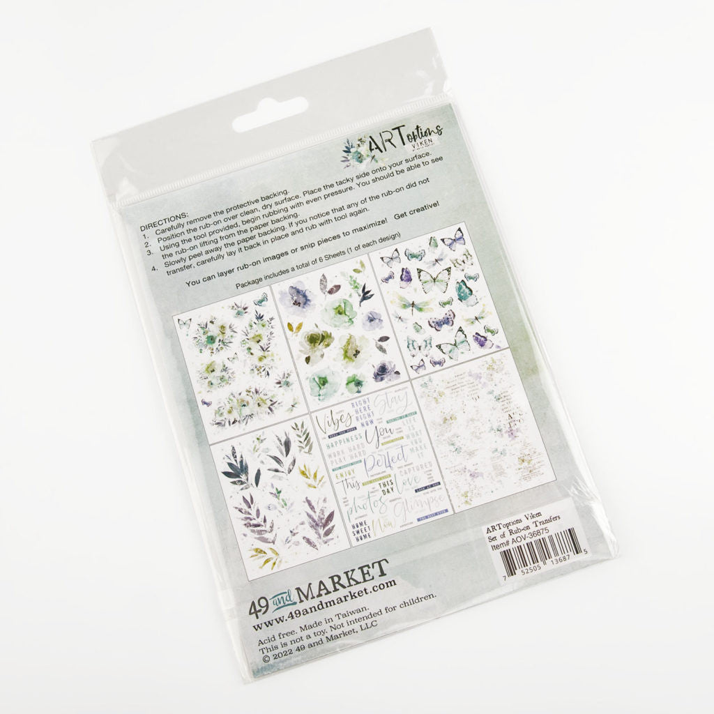 49 & Market ARToptions Viken - 6x8 Rub-On Transfer Set