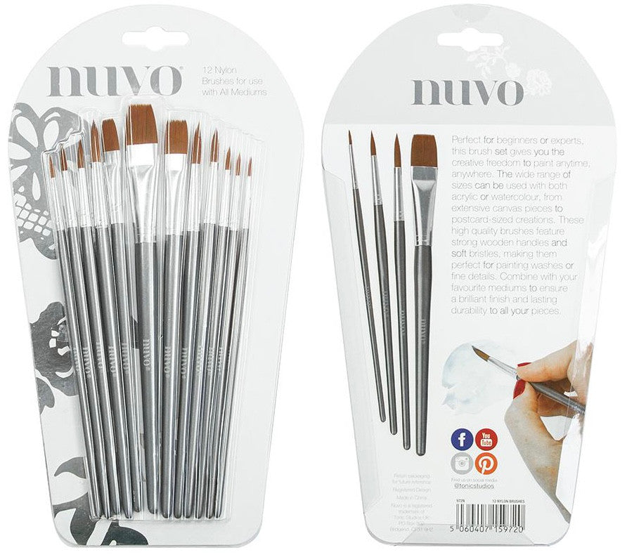 Nuvo 12 Piece Nylon Brush Set