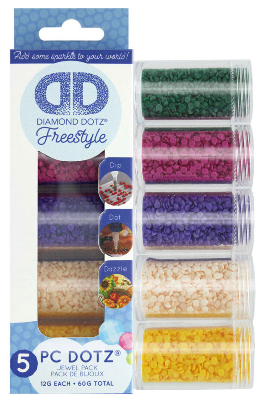 Diamond Dotz Freestyle Sampler Pack 5 Piece Jewel Tones Pack
