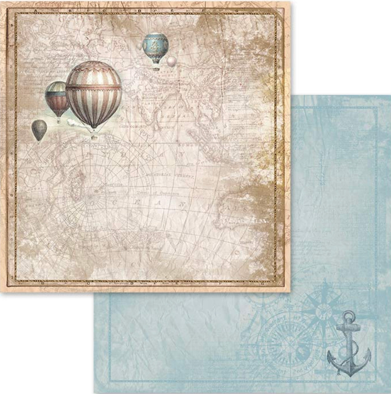 Paquete de papel Stamperia Sea Land 12" x 12"