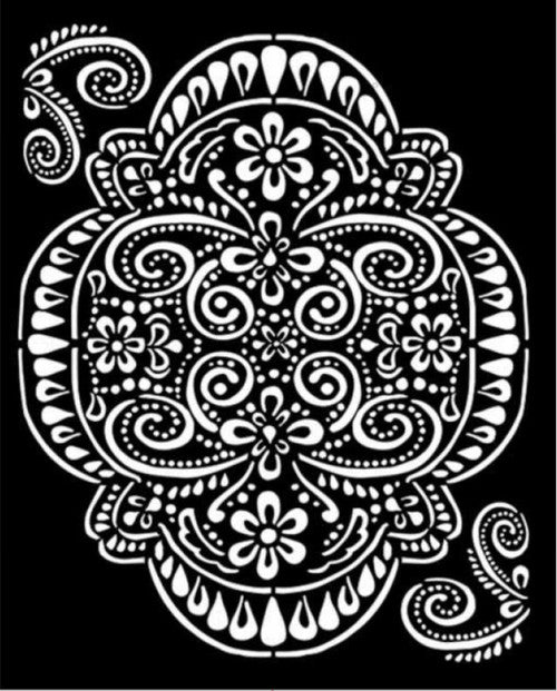 Stamperia dikke stencil Atelier kant