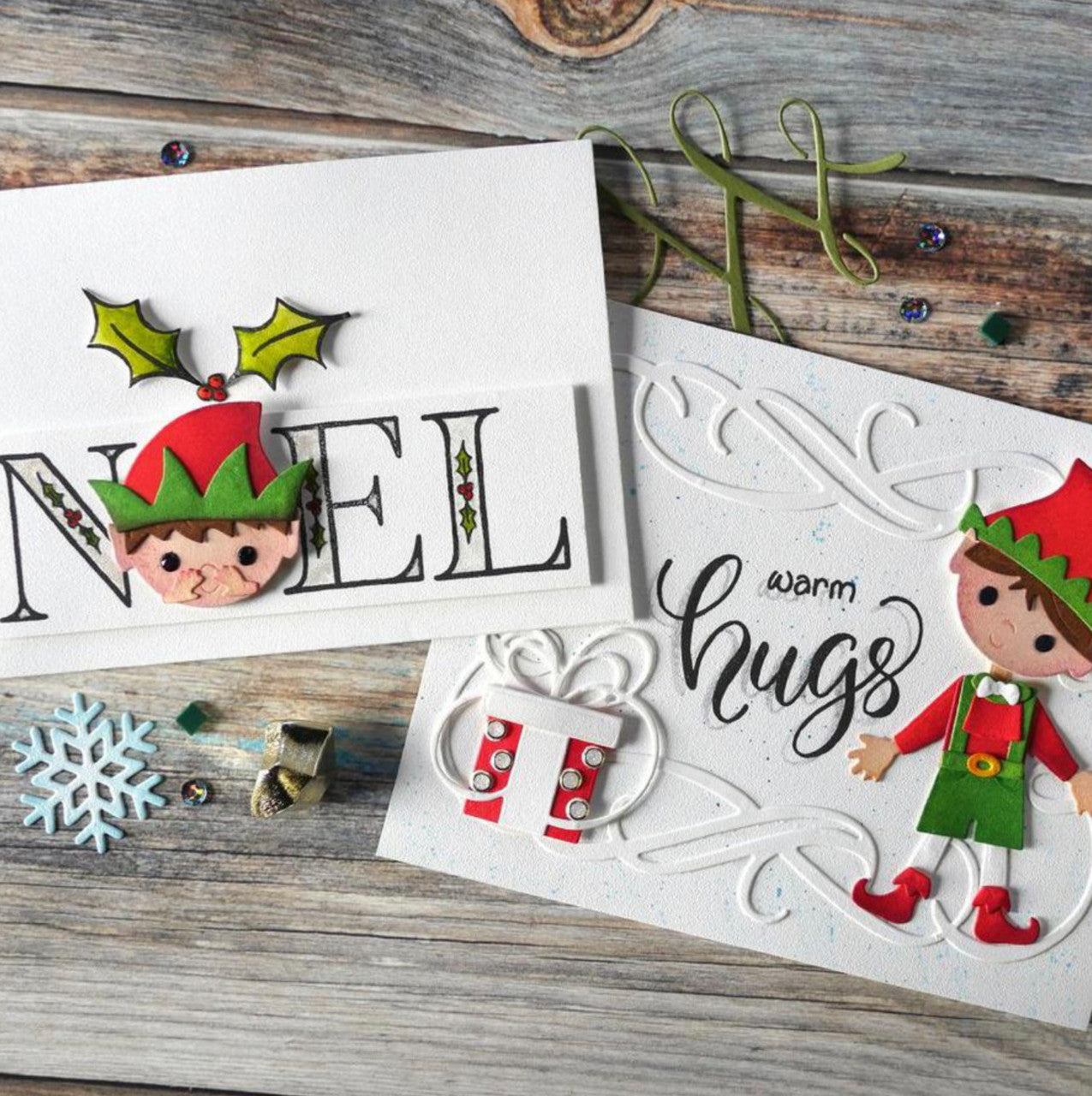 Elizabeth Craft Designs Holiday Elf Die Set - Zijn