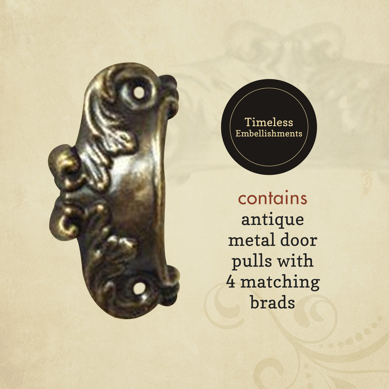 Graphic 45 Antique Brass Door Pulls - Kreative Kreations