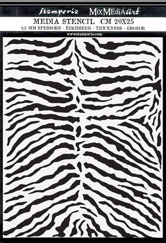 Stamperia Thick Stencil - Savana Zebra Pattern