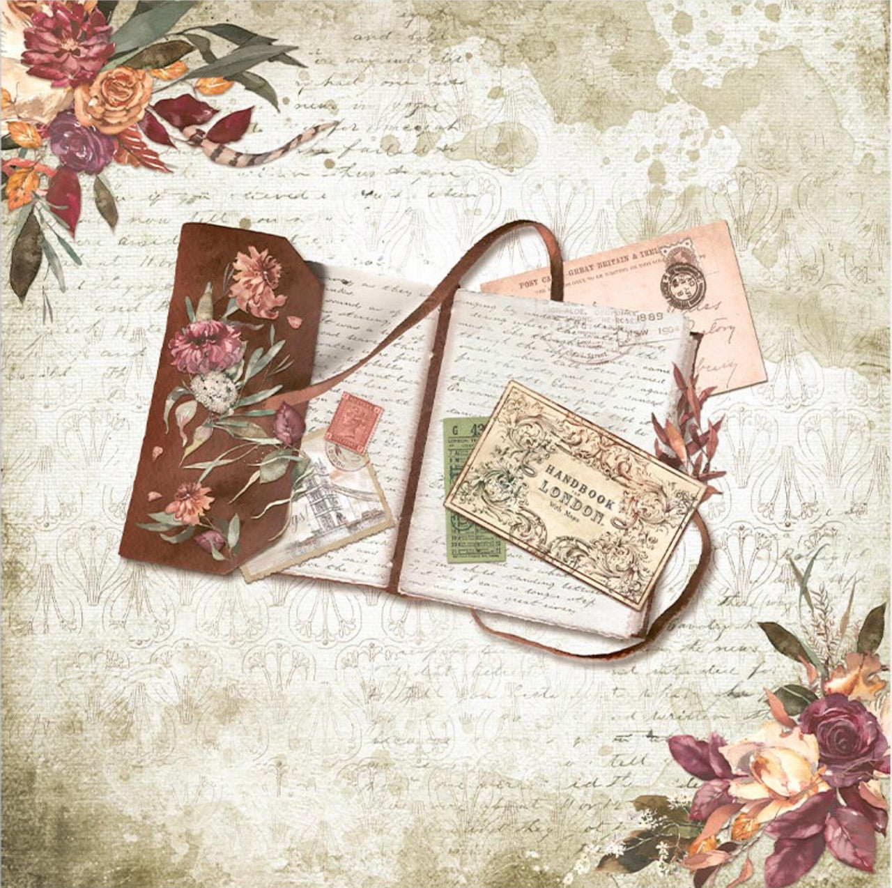 Colección Romántica Stamperia - Colección de papel Our Way 12" x 12"