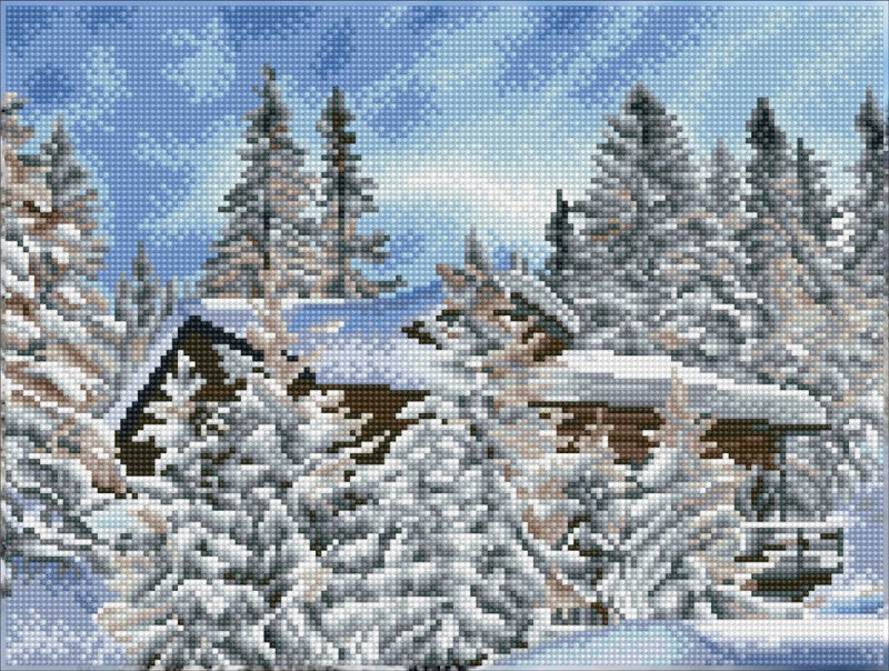 Diamond Dotz SQUARES Alpine Retreat