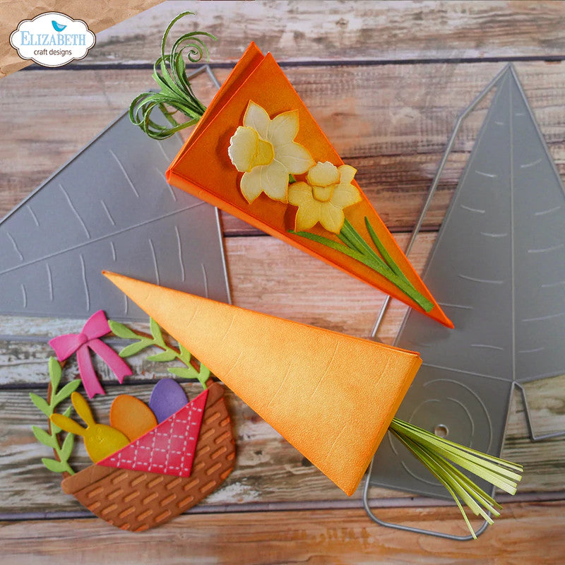 Elizabeth Craft Designs Juego de troqueles en forma de caja de zanahoria