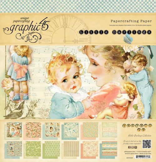 Juego de edición de lujo para coleccionistas Graphic 45 Little Darlings de 12" x 12"