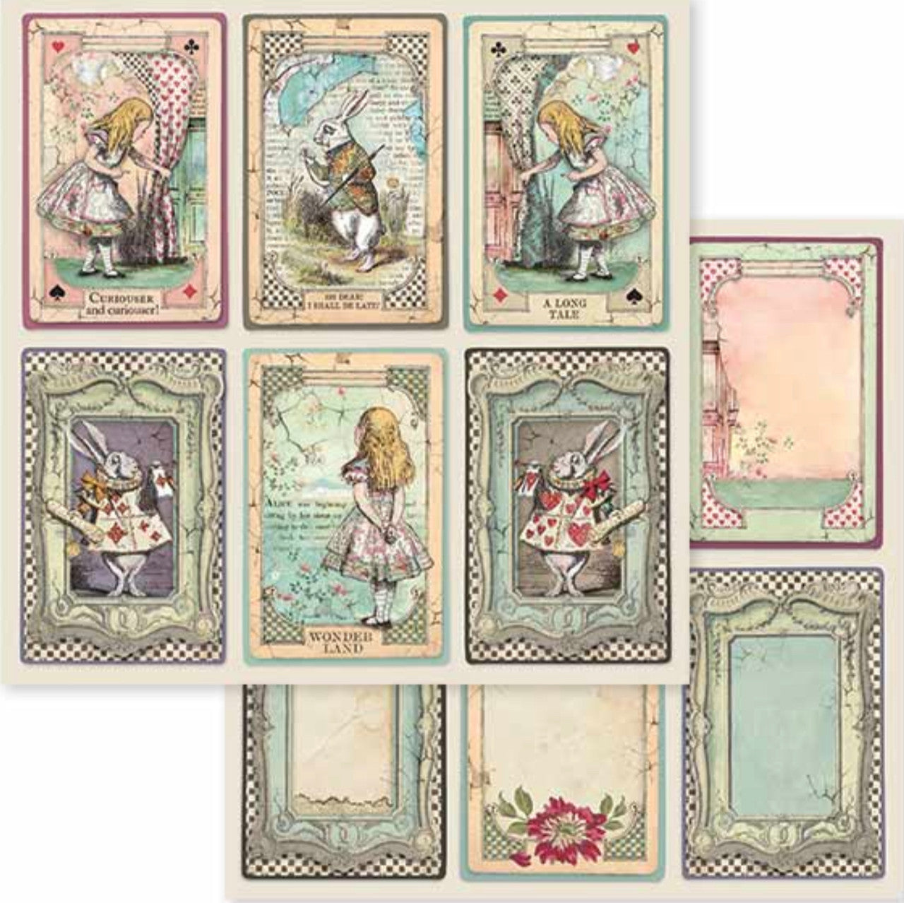 Stamperia Alice in Wonderland Paper Pack 12” x 12”