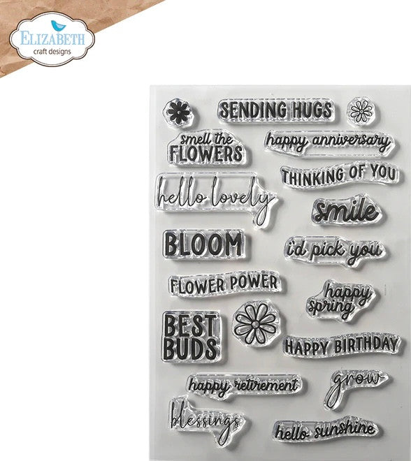 Elizabeth Craft Designs Smell the Flowers-stempelset (CS268)