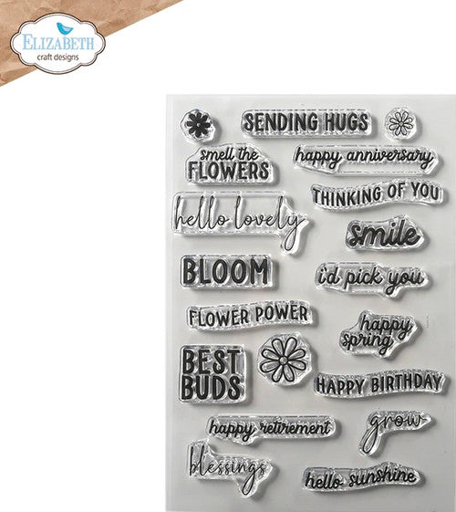 Elizabeth Craft Designs Smell the Flowers-stempelset (CS268)