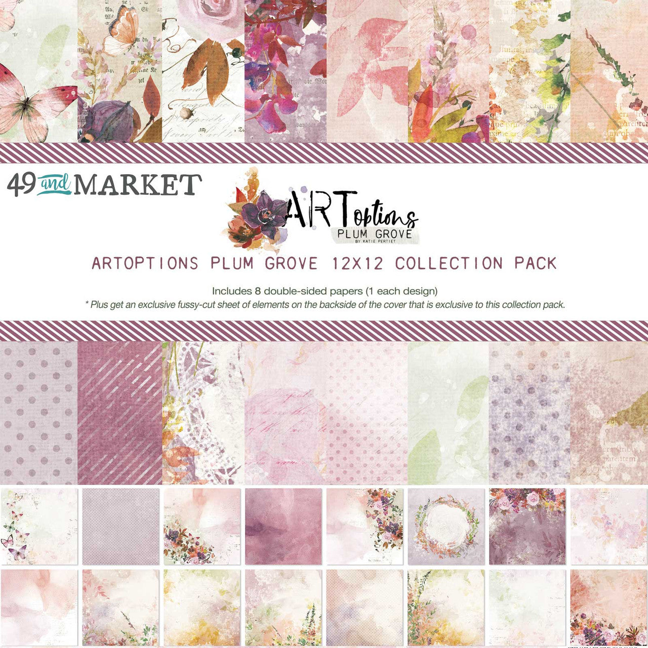 49 and Market ARToptions Plum Grove 12 x 12 Collection Paper Pack